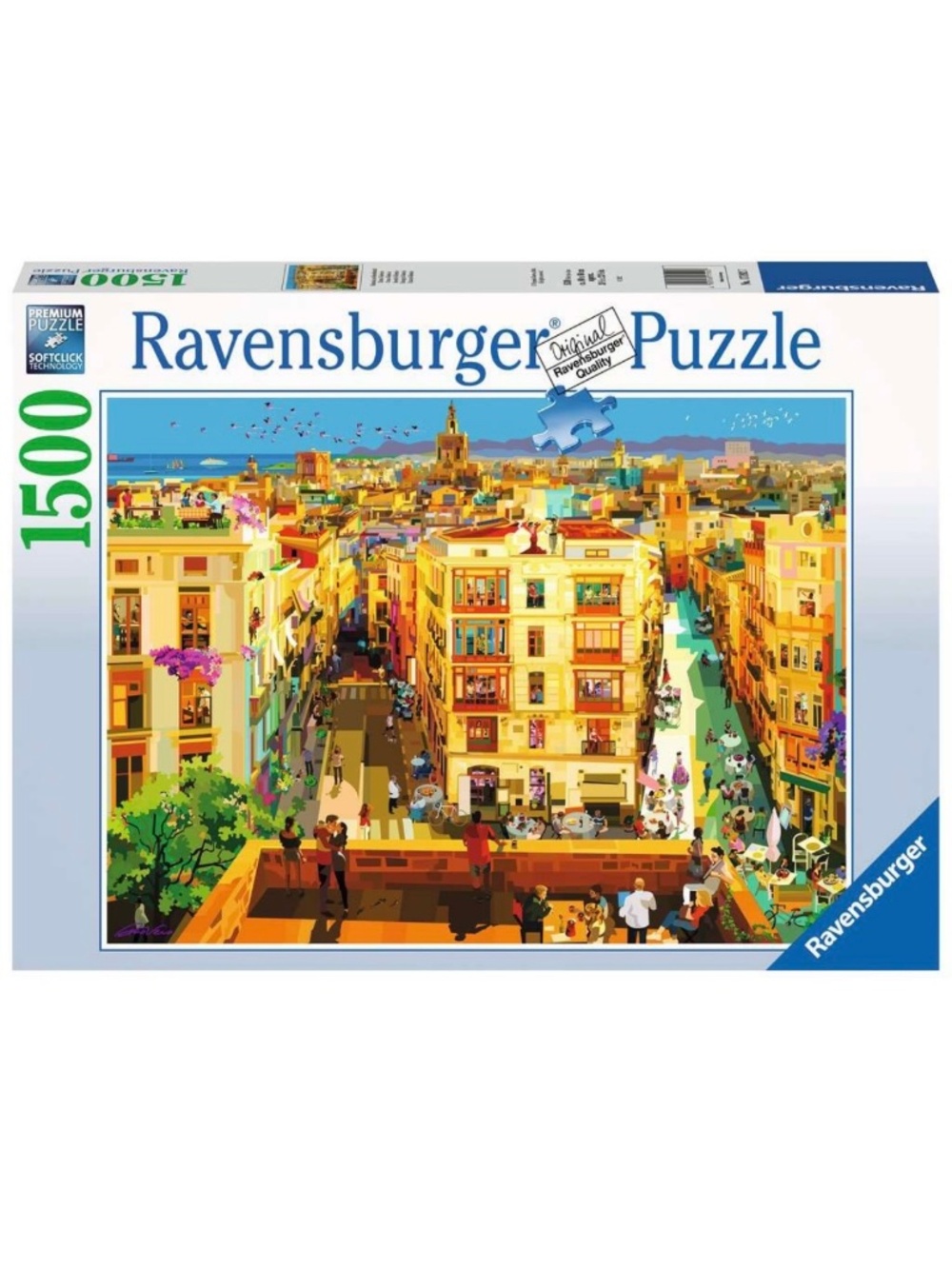 EUC [Ravensburger] XL Cityscape LEGO-like Valencia Skyline Jigsaw Puzzle | 1500